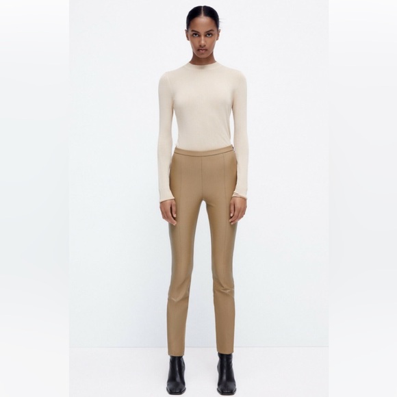ZARA high-waisted leather leggings - Picture 2 of 6